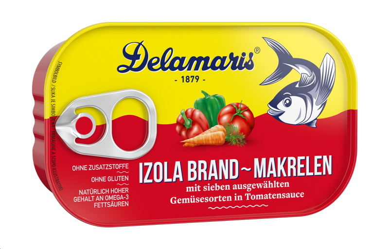 Delamaris IZOLA BRAND Makrelen in Gemüse 125 g